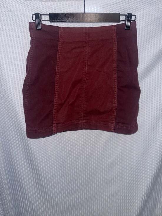 Free People Dresses & Skirts - Free People Modern Femme Mini Skirt Burgundy Size 6